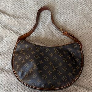 Louis Vuitton Brown and Tan Monogram Hobo Bag